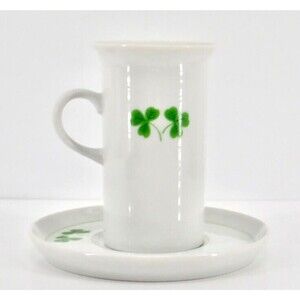 Toscany Collection "Feeney" Irish Coffee Cup and Saucer Made in Japan 4.5" Tall